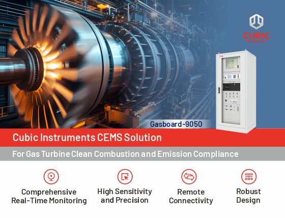 Cubic Instruments Real-Time CEMS Solution for Gas Turbine Emissions Monitoring